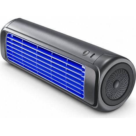 Refroidisseur d'air mural haut de gamme Gris Ventilateur sans perçage Refroidisseur à trois vitesses écoénergétique Climatiseur portable pour chambre, cuisine et salle de bain Ventilateur mural c (1/5)