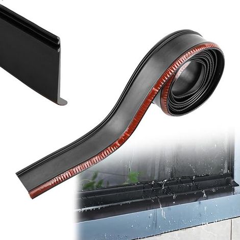 Garage Door Insulation, Bottom of the Door Anti Rain Seal Door Entrance, Rubber Seal Sticker Universal 2 cm x 2 m for Windows and Doors Draft Protection (1/5)
