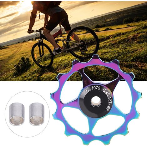 Poulie dérailleur VTT 13 dents en alliage léger, accessoire vélo coloré pour performance