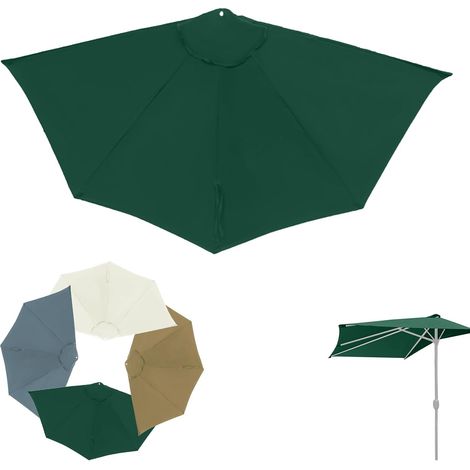 Replacement Half Parasol 9ft 5 Ribs Replacement Umbrella for 5-4.35ft Ribs for Apartment Porch Townhouse (1/5)