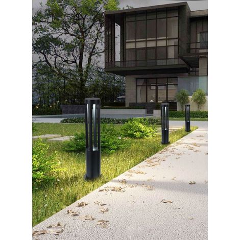 LAMPADA LED DA GIARDINO CON FISSAGGIO A TERRA 12W COLORE NERO 600 LUMEN DA ESTERNO IP65 60CM - Colore Luce: Bianco Caldo