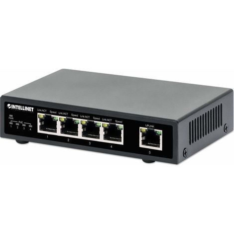 Intellinet - 5-Port Gigabit PoE+ Switch - ideal für kleine Büros (1/5)