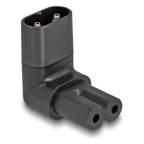 Delock Adaptador de poder IEC 60320 - C8 a C7, macho / hembra, 2,5 A, en Ã¡ngulo de 90Â°