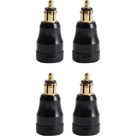 4 chargeurs moto étanches rapides USB Type-C 12V/24V QC3.0 adaptateur Hella DIN Noir (1/5)