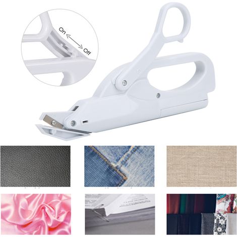 Ciseaux électriques pour tissu et couture - Coupeur de vêtements automatique blanc