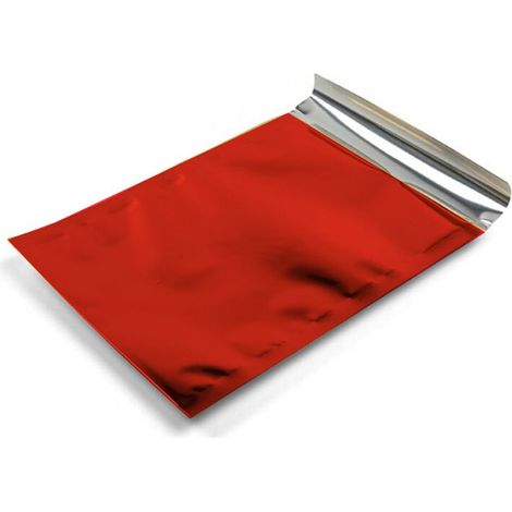 Buste regalo lucide per decorazione natalizia confezione da 6 pezzi -Rosso / 16 x 25 cm