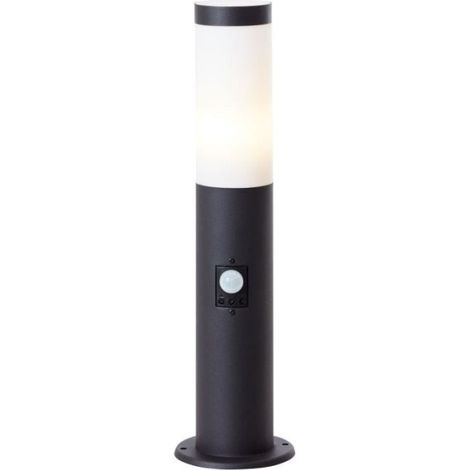 Potelet extérieur avec détecteur de mouvement DODY E27 - BRILLIANT - Noir - Certification IP44 (1/5)