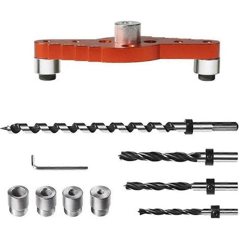 Kit de perçage pour mortaise compatible avec support d'étagère flottante (foret de 1/2 pouce x 11,8 pouces), guide de perçage compatible avec étagère cachée, - Parfait (1/5)