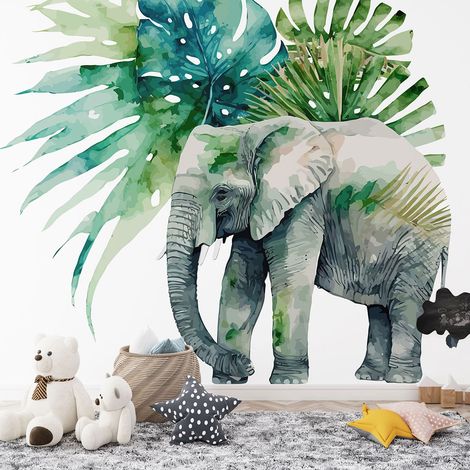 Papier peint panoramique Enfants - Éléphant - 130 cm x 84 cm (1/4)