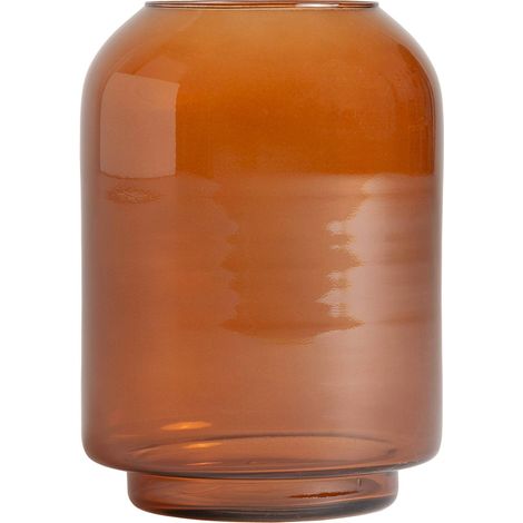 Vase Covasna Style Contemporain Ambre en Verre - Ambre chaleureux contemporain (1/2)