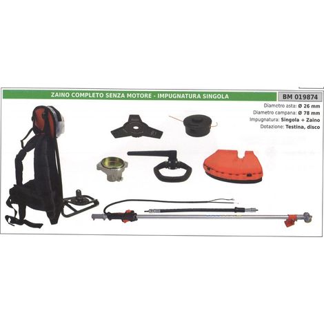 Soporte de mochila sin motor monomando cabezal de disco de mochila 019874