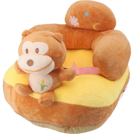 Fauteuil bébé confortable et anti-basculement, portable, en peluche, avec lumière intégrée pour apprendre à s'asseoir à la maison. (1/5)