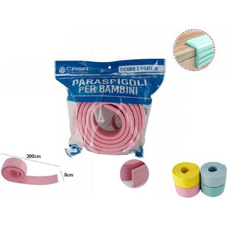 Trade Shop - Paraspigoli Sicurezza Bordo Tavolo Coprispigoli Bambini Neonati 2mt X 8cm 69640 -