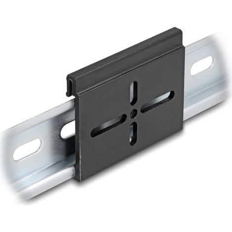 Delock Clip de montaje de aluminio para carril DIN 60,0 x 47,8 mm negro