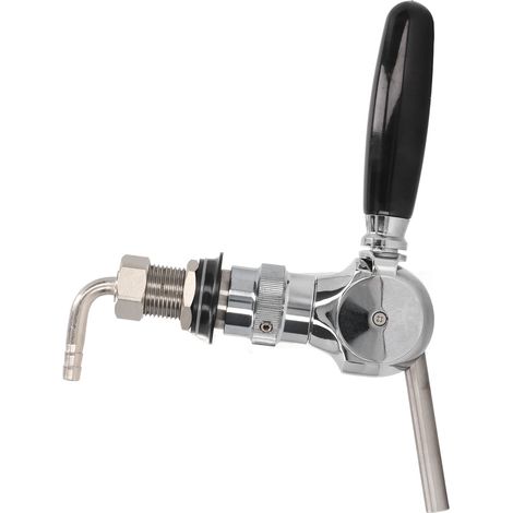Robinet de fût de bière en acier inoxydable à débit contrôlé, style sphéroïdal, pour bar et maison. (1/5)