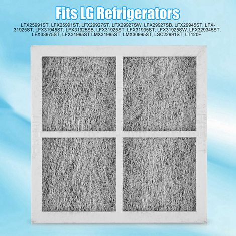 Filtre à air pour réfrigérateur LG LT120F (3 pièces) - 80x80x8mm, charbon actif ABS (1/5)