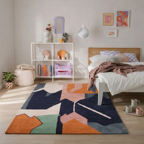 Tapis design Avant-GardeLayers - Designertapis - 290x190cm, Rectangular - 100% Laine vierge - Tufté main - Multicolore (1/5)