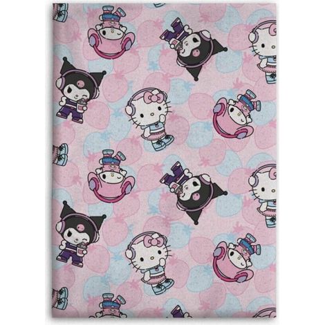 Plaid Hello Kitty - Kuromi -My Melody -110 x150 cm (1/2)