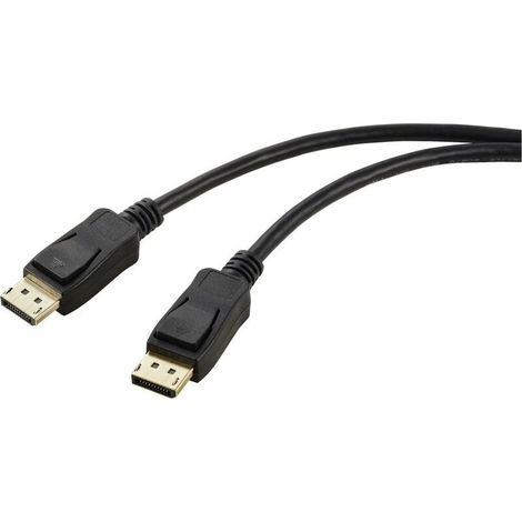 Online Store DisplayPort Câble de raccordement Fiche mâle DisplayPort, Fiche mâle DisplayPort 2.00 m noir UHD 8K @ 60 Hz Câble DisplayPort C634362 (1/2)