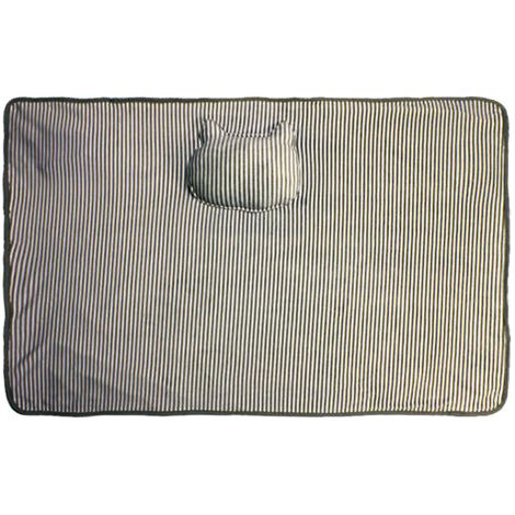 Couverture chauffante USB pour genoux (11572cm) Chauffe-pieds chauffant en flanelle Chauffe-corps Châle Couverture électrique, (gris) (1/5)