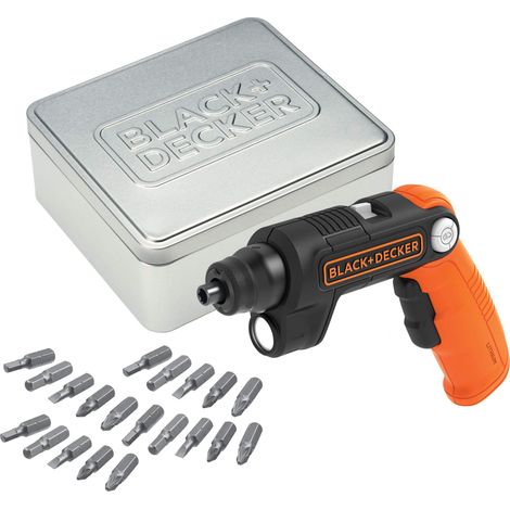 BLACK+DECKER, Avvitatore con batteria al litio 3,6 V con 20 accessori e scatola. BDCSFL20AT-QW (1/4)
