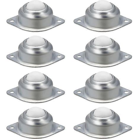 Lot de 8 roulettes à billes en nylon pour meubles ou armoires, roulettes de meubles, transfert en nylon et acier inoxydable (1/4)