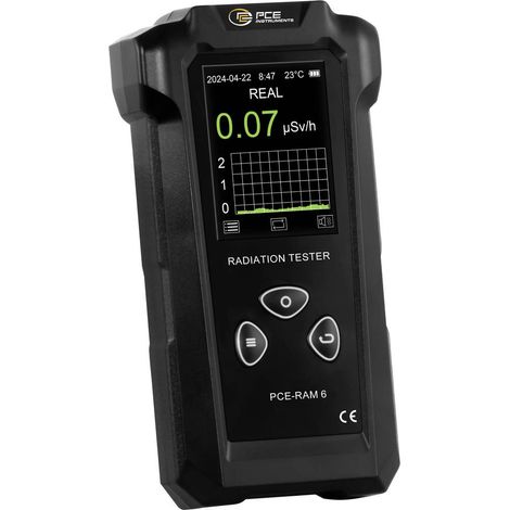 PCE Instruments PCE-RAM 6 Tube compteur de Geiger-Müller Radiation: Gamma, Rayons X, Beta signal sonore d'avertissement (1/4)