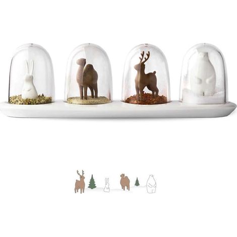 Salière et poivrière en forme d'animal, set de shakers d'assaisonnement – Design mignon et pratique pour cuisine et table–DELKEVIC (1/3)