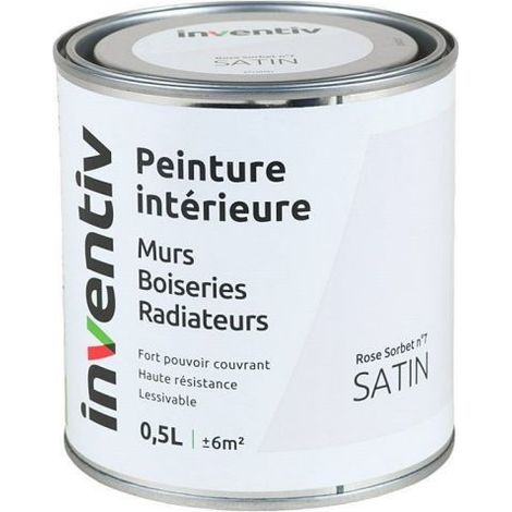 Peinture Murs Boiseries Radiateurs Satin Rose Sorbet 7 - INVENTIV
