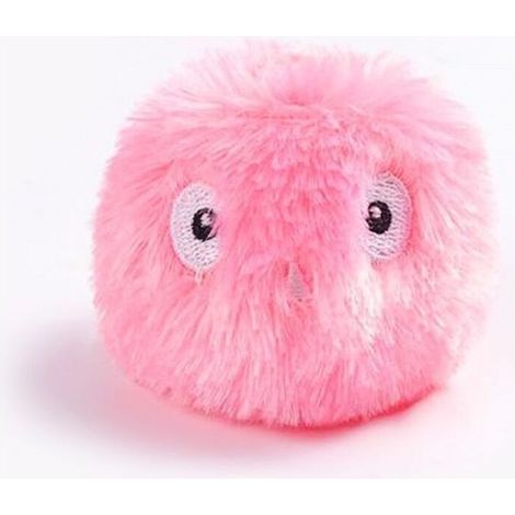 Jouet interactif pour chat avec sons d'oiseaux, de grenouilles et de grillons, balles en peluche à poursuivre (rose (son d'oiseau)) (1/4)