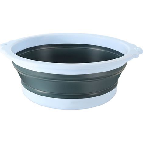 Bassin pliable portable en plastique épais pour laver le linge en voyage ou en dortoir, taille S (20,5 x 7,5 x 3 cm / 8,1 x 3,0 x 1,2 po) (1/5)