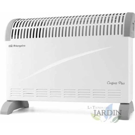 Termoconvettore Orbegozo con 3 livelli di potenza 750W-1,250W-2000W. Termostato regolabile.