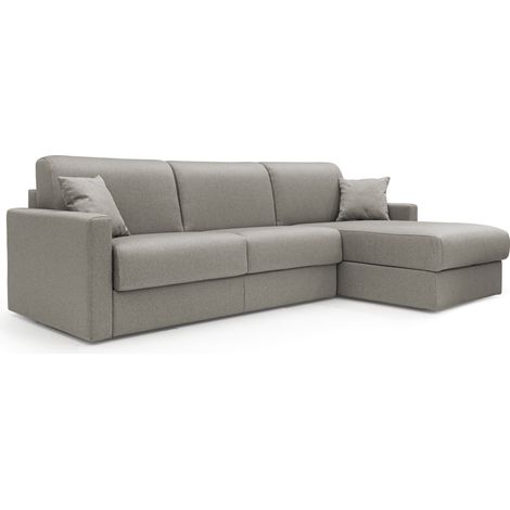Chris Divano letto angolare 5 posti in tessuto impermeabile T13 248 cm Sinistro (mat. 120x197) tortora