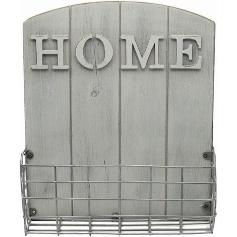 Portalettere legno bianco cm25,5x9h30,5 (1/2)