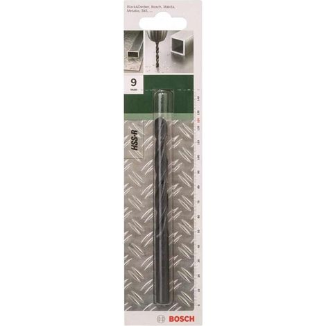 Bosch Accessories 2609255019 HSS Metall-Spiralbohrer 9 mm Gesamtlänge 125 mm rollgewalzt DIN 338 Zy (1/4)