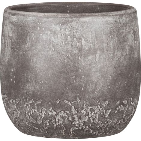 Pot de fleurs en céramique forme boule – Couleur washed brown – Hauteur 17 cm – Diamètre 17,64 cm – Volume 6,1 l – Scheurich