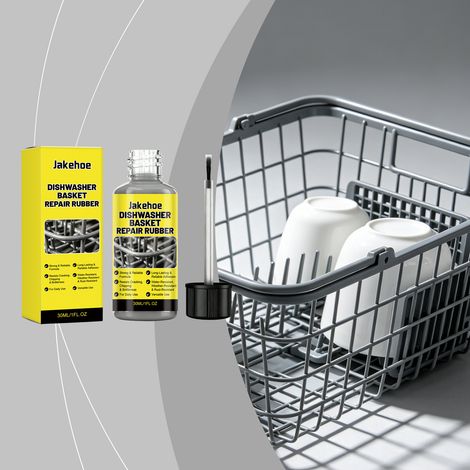 Colle de réparation pour paniers de lave-vaisselle en caoutchouc et en plastique, sans résidus, antirouille, imperméable, résistante et facile à utiliser – 30 ml -- BIEMMEDUE (1/5)