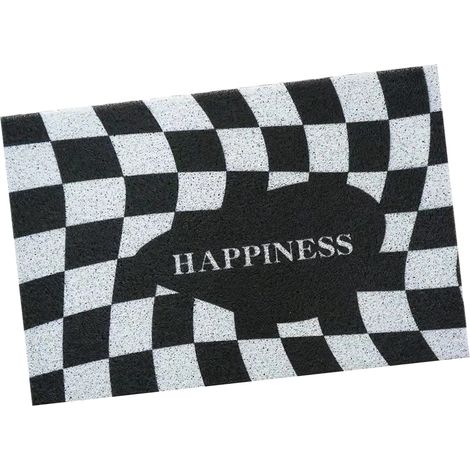 Tapis de cuisine à carreaux lavables, tapis d'entrée antidérapants pour la maison, le restaurant et le bureau (noir) (1/5)