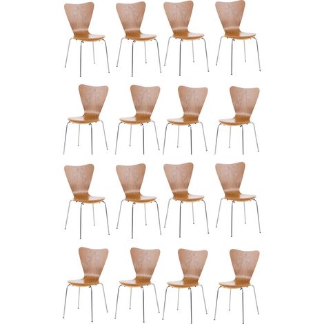Lot de 16 chaises visiteur empilables Calisto Chêne (1/5)