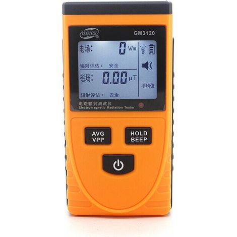 Détecteur de rayonnement électromagnétique, Compteur EMF Dosimètre de détecteur de Radiation de Champ électromagnétique GM3120 Digital LCD Testeur de testeur,63.631125.8(mm) (1/5)