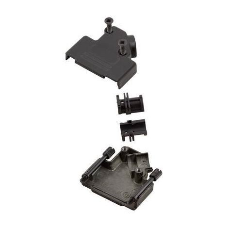MH Connectors MHD45ZK-9-BK-K 6560-0116-11 Guscio SUB-D Numero Poli (num): 9 Metallo 45 ° Nero 1 pz.