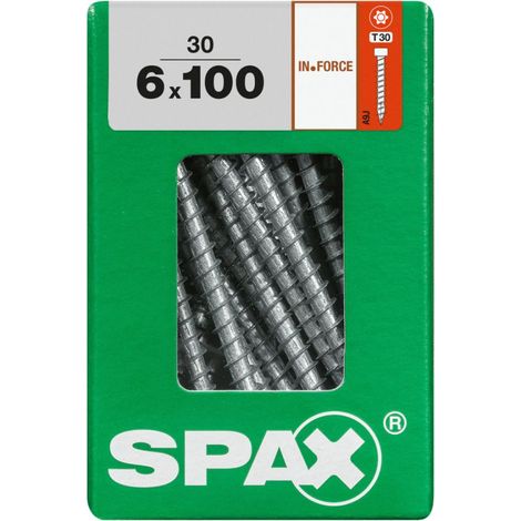 Spax Holzbauschrauben 6.0 x 100 mm TX 30 - 30 Stk. Holzschrauben