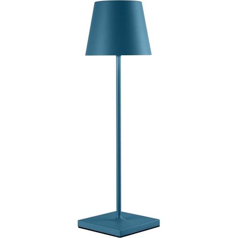 Lampe de bureau tactile sans fil en aluminium bleu LED avec lumière blanche Dimmable modèle Blue, hauteur 38 cm (1/4)