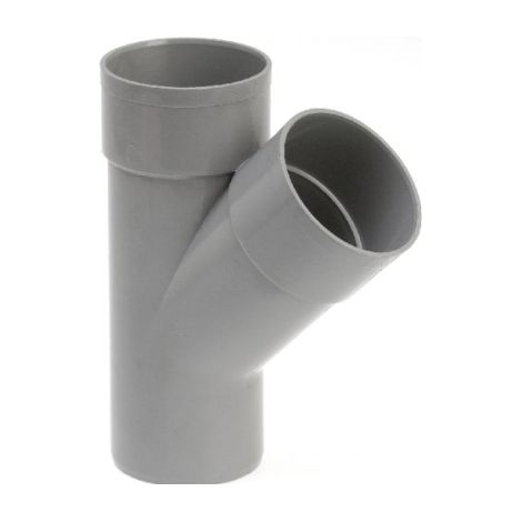 Girpi - Té culotte mâle femelle PVC gris Ø63mm 45° - XCS63