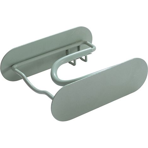 Hair Dryer Wall Holder Space Saving Metal Wall Blow Dryer Storage Rack for Bathroom Green (1/5)