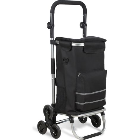 Randaco 3in1 Einkaufstrolley Alu 51L klappbar 50 kg Kugellager abnehmbare Tasche Handwagen Einkaufswagen Einkaufshilfe Roller 6 Rollen