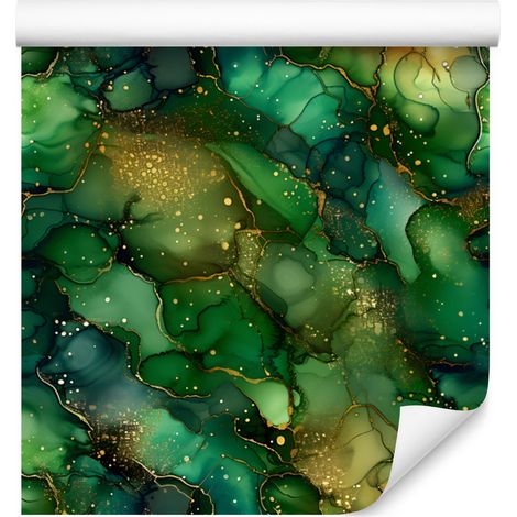 Papier peint vert bouteille pour salon et chambre 50x1000 cm (1/5)