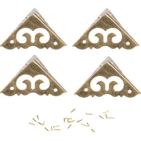 Lot de 4 protège-coins en laiton pour valise - Garnitures de sécurité (1/5)