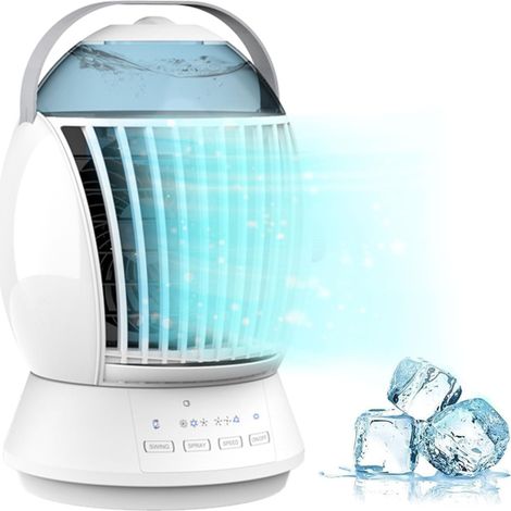 Ventilateur Climatiseur Portable – Personnel 3 Vitesses – Rafraîchisseur Air avec Humidificateur – Oscillant et Rotatif – Pour Chambre, Bureau (1/5)