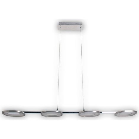 Suspension LED en Métal et Aluminium Brossé, Luminaire Design Aspect Acier Brut - PANGIVO (1/5)